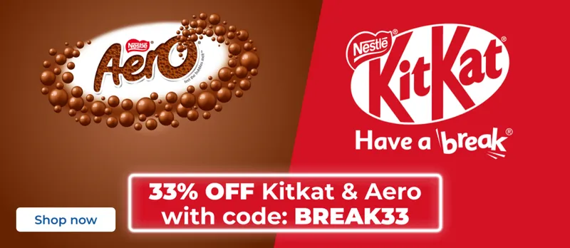 Save 1/3 on KitKat & AERO Chocolate