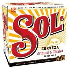Sol Original Lager Bottles 12 x 330ml