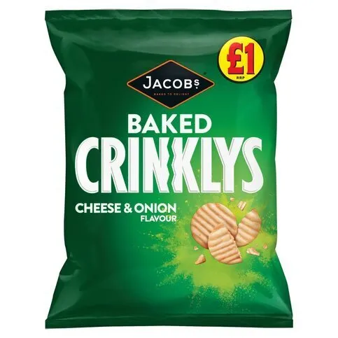 Jacobs Baked Crinklys Cheese & Onion Flavour 105g