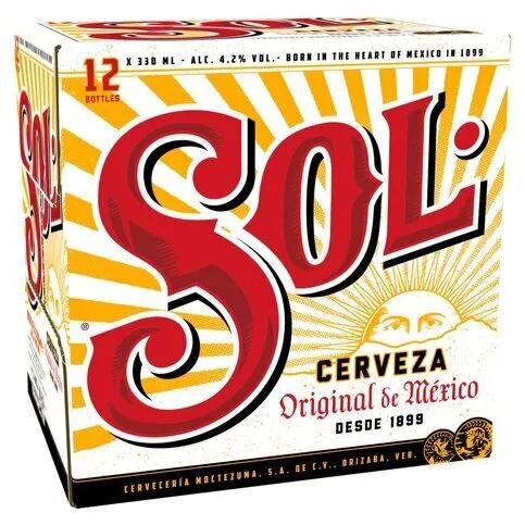Sol Original Lager Bottles 12 x 330ml