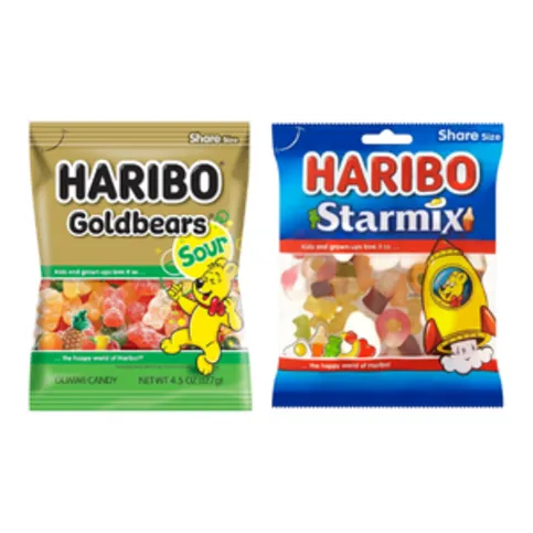 Haribo Gold Bears Sour 140g/Haribo Starmix 140g